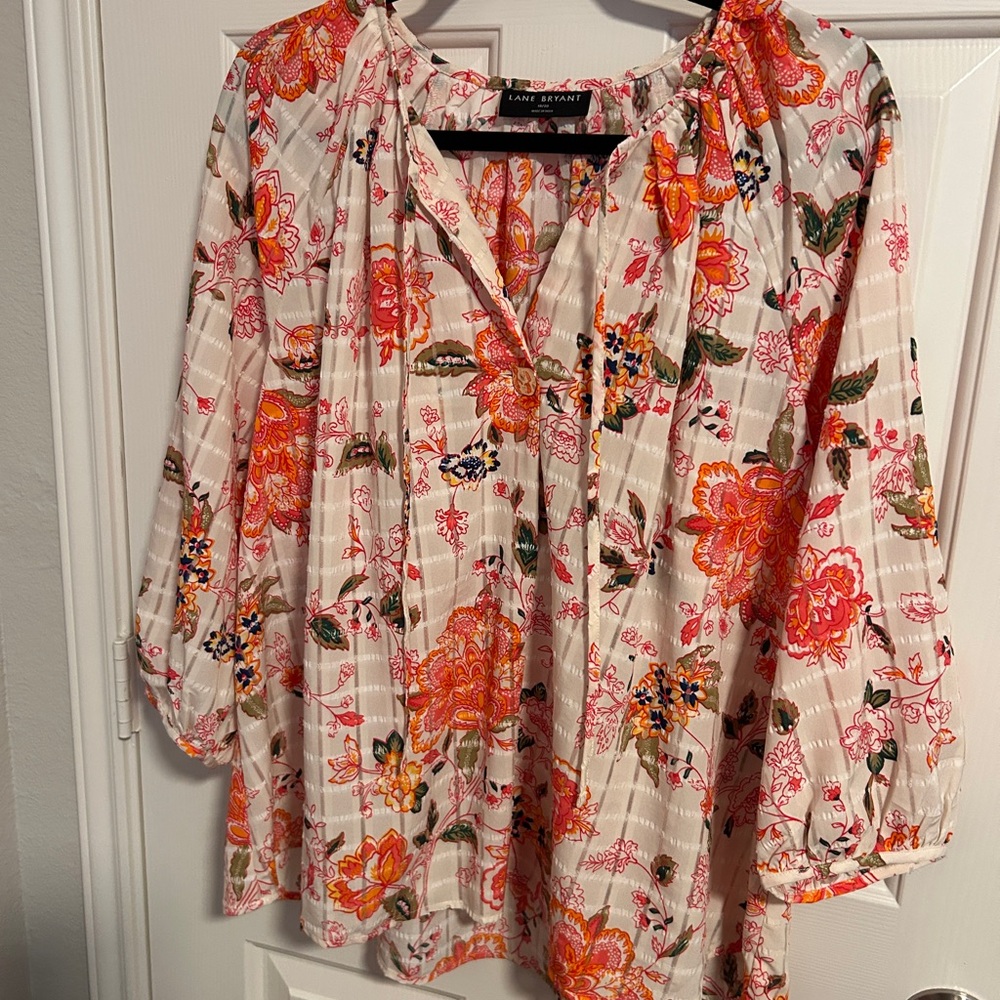 Lane Bryant Multicolor Floral Top